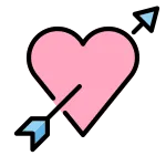 Heart With Arrow SVG Icon